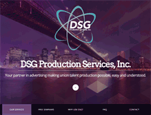 Tablet Screenshot of dsgproductionservices.com